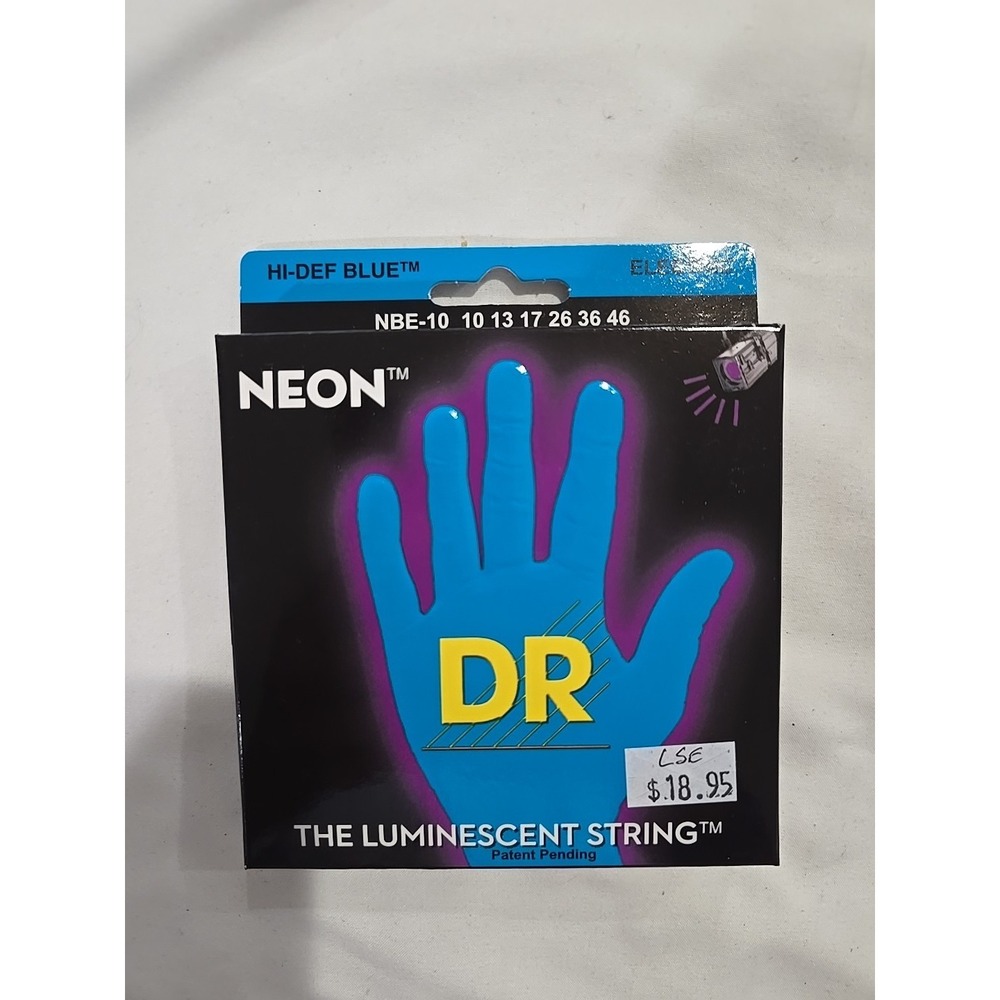 DR Strings Hi-Def NEON Blue Coated Medium (10-46) Electric Guitar Strings